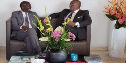 M. Henri Claude Oyima, Président du patronat gabonais reçu au GICAM